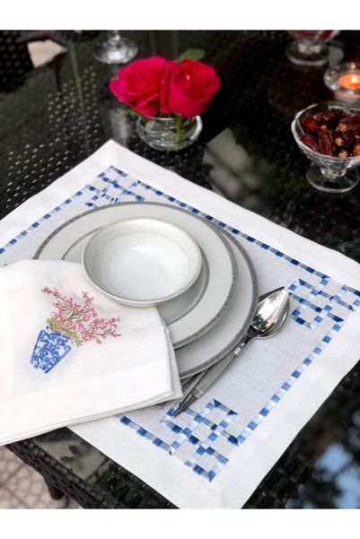 Nur Homing Labyrinth Blue Service Set Set of 6