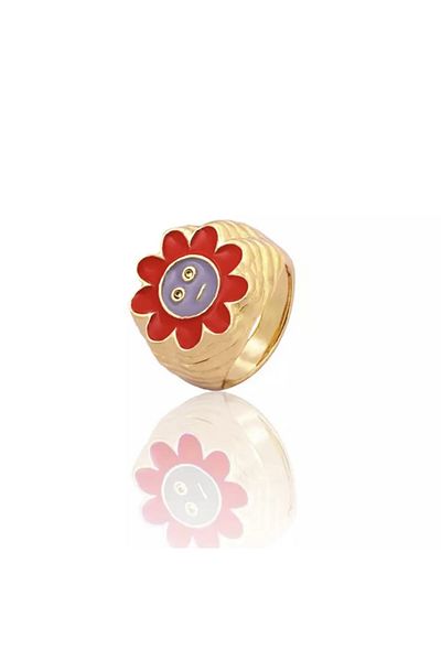 CHARMLUCKY Flower Ring
