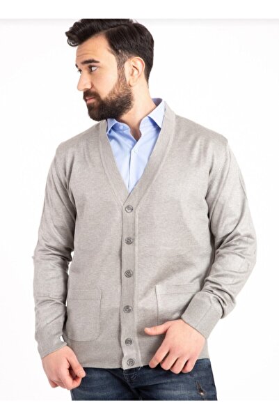 MaviMoure سترة رمادية للرجال - تصميم بأزرار