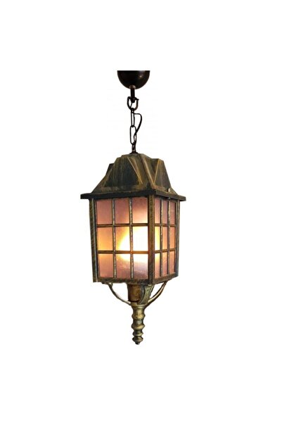 Akviva 232LAMP Nostalji Fener Sarkıt Sarı Eskitme, Balkon, Avize Askılı Teras...