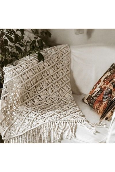 Foksan Deri Κάλυμμα καναπέ Macrame