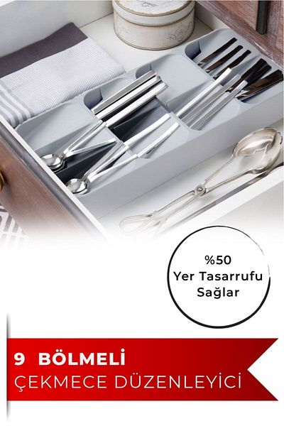 Nandy Home Λευκό συρτάρι με λεπτομέρεια κουταλιού