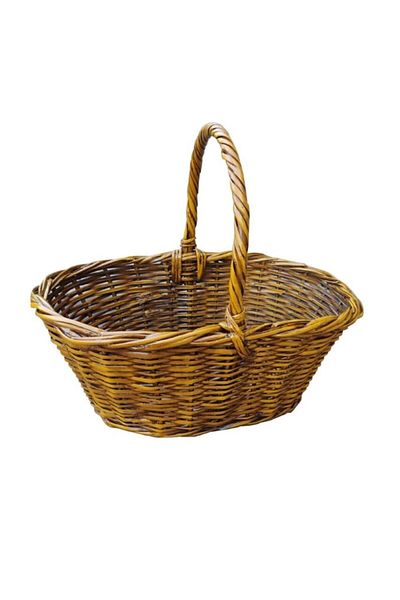 Bahat Nostalgic Antique Handmade Willow Wicker Picnic Basket 15 Liters
