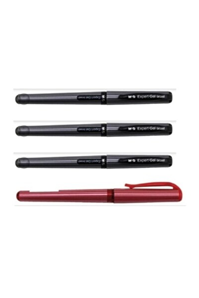 MG Expert Imza Kalemi 1.0mm - 4'lü (3 Siyah + 1 Kırmızı )
