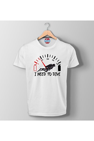 SCUBAPROMO Unisex majica sa štampanim natpisom "I Need To Dive"