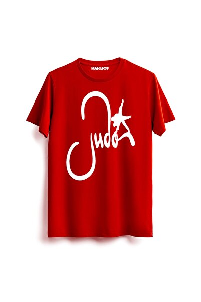 hakuof Tricou roșu de judo unisex
