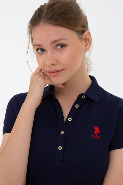 U.S. Polo Assn. Rochie tricotată de damă bleumarin