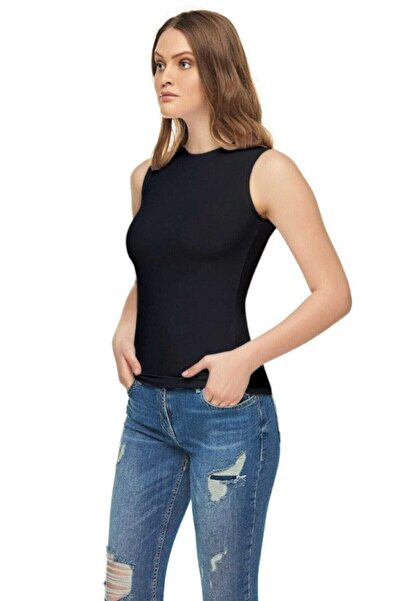 Tutku Elit Black Elastane - Lycra Women's Bodysuit Set of 2