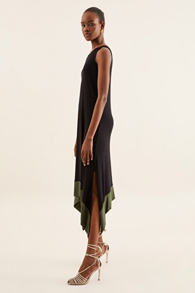 Quincey Rochie neagră asimetrică de damă