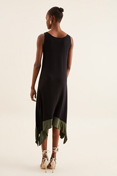 Quincey Rochie neagră asimetrică de damă