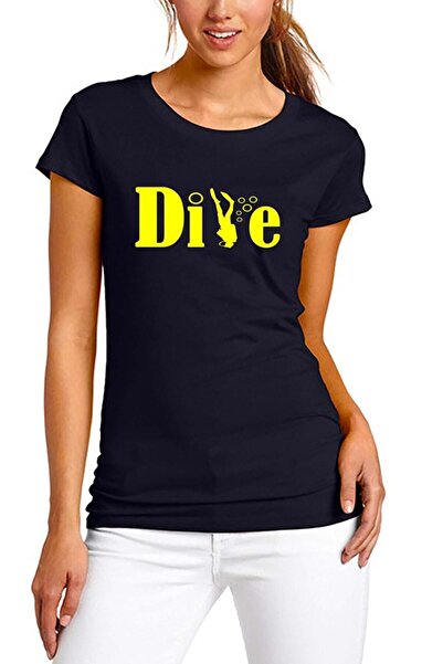 SCUBAPROMO Ženska crna ronilačka majica Dive