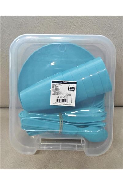 Gondol Blue 6-Person Picnic Set 31 Pieces