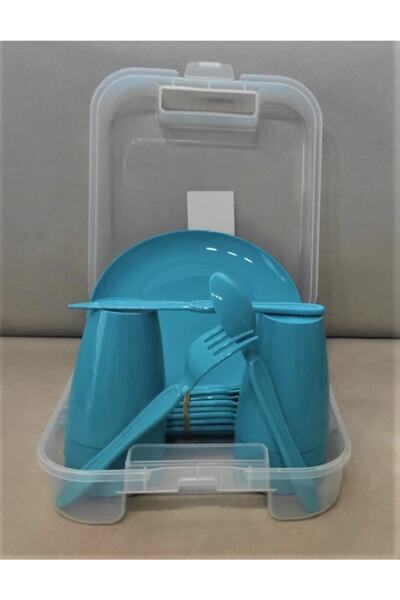 Gondol Mavi 6 Kişilik Piknik Seti 31 Parça