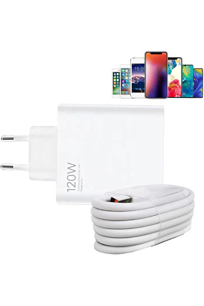 Alexshop Xiaomi 120 Watt Orijinal Turbo Şarj Aleti Typec Tüm Modeller Uyumlu Şarz Cihazı