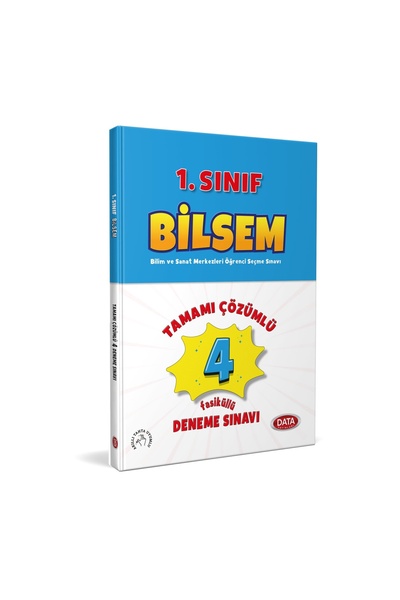 Data Yayınları 1. Sınıf Bilsem Tamamı Çözümlü Fasikül 4 Deneme Sınavı