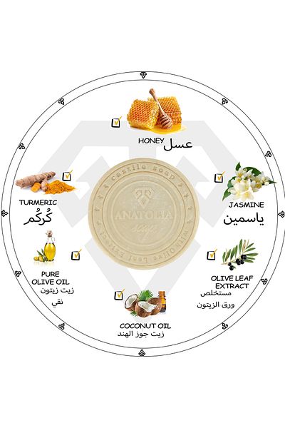 Anatolia Soap Sumerian Remove Sunspots with Honey Turmeric Jasmine Soap