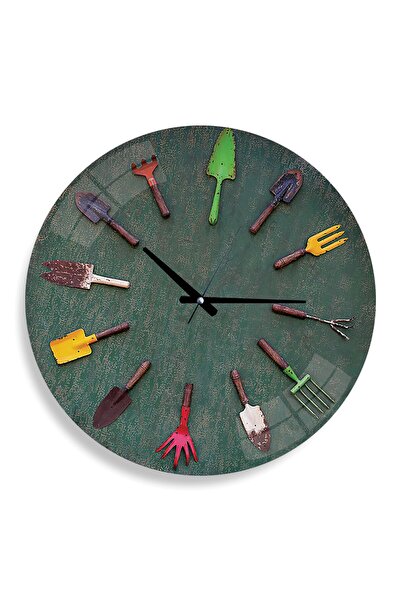 EMYA HOME Bahçe Aletleri Cam Saat - 40 cm