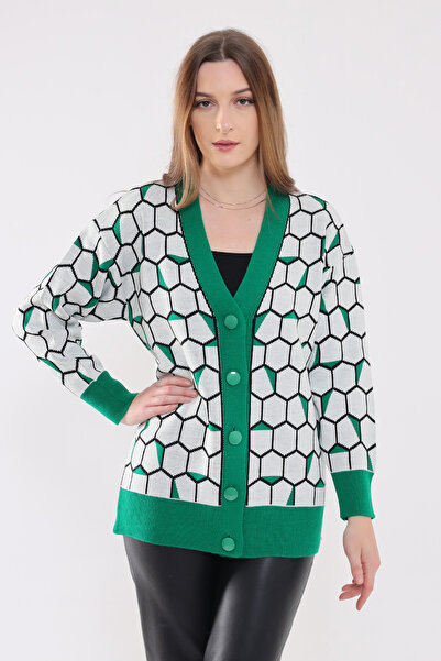GND Honeycomb Pattern Knitwear Cardigan