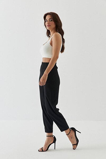 Lathine Balloon Siyah Kadın Pantolon
