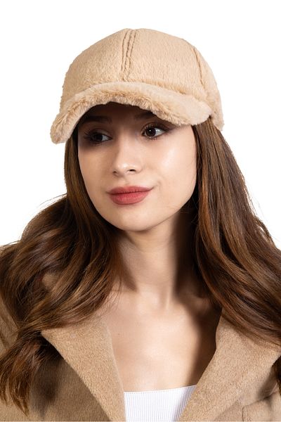 LadyColor Soft Furry Plush Winter Cap Women's Hat Brown