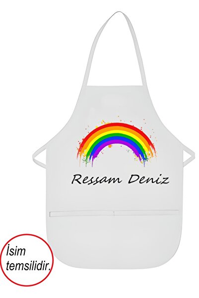 LIWOGY İsme Özel Boyama Önlüğü / Çocuk Önlük / Boyama Önlüğü / Okul Etkinlik ...