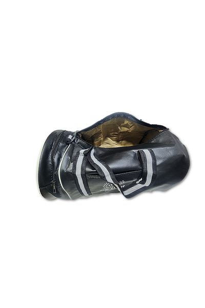 ATHLETIC Geantă de sport Cilindru Geantă de gimnastică Geantă de sport Căptușită din piele artificială cu buzunare cu curele
