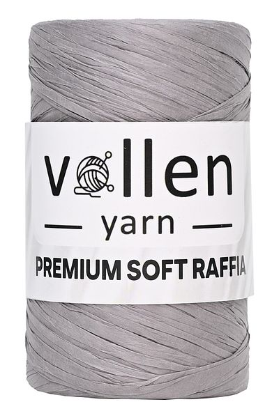 vollen yarn Μαλακό σχοινί από χαρτί Raffia, Φυσικό σχοινί Raffia, Σχοινί καθρέφτη, Σχοινί τσάντας, Σχοινί Supla, Καπέλο και Σχοινί Οργάνων, γκρι
