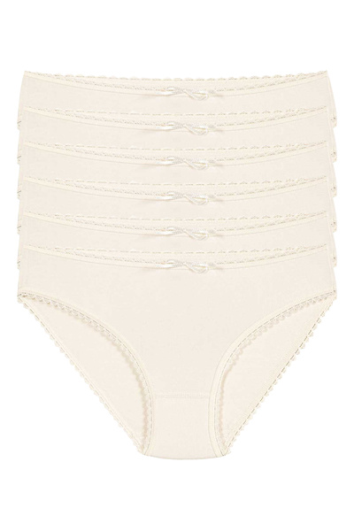 Yıldız Çamaşır حزمة من 6 سراويل بيكيني نسائية من الدانتيل