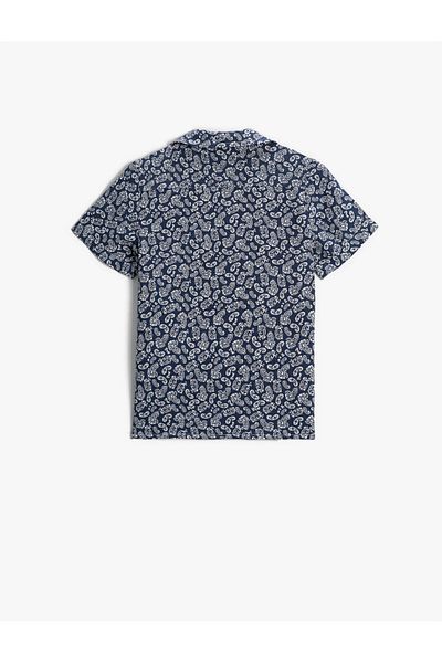 Koton Kurzarmshirt mit Schalmuster