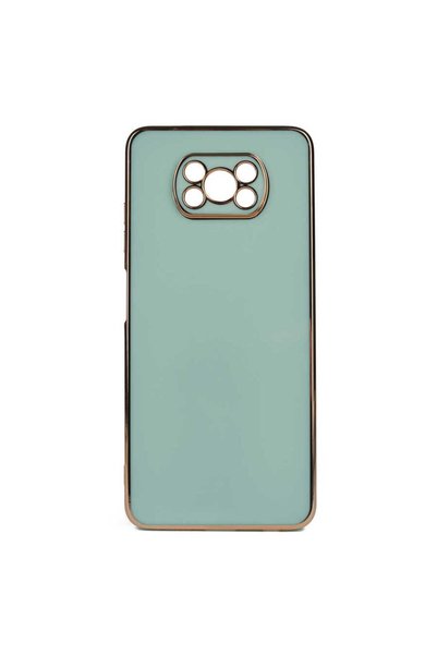 Techaks جراب Xiaomi Poco X3 ذو حواف ذهبية مطرزة بألوان زاهية وغطاء فاخر
