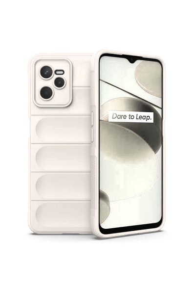 AKSEFİZZ Realme C35 Compatible Non-Fingerprint Non-Slip Matte Surface Case