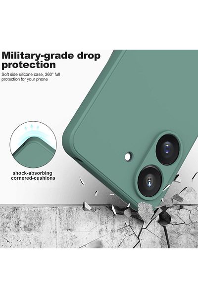 m.tk moveteck حافظة لهاتف Xiaomi Redmi 13c مع حماية للكاميرا من السيليكون الناعم + واقي شاشة زجاجي 9H مجموعة من غطاء ملون