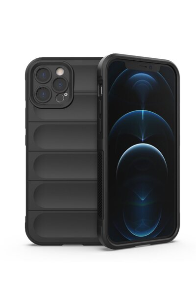 AKSEFİZZ İphone 12 Pro Uyumlu Parmak Izi Yapmaz Elden Kaymayan Mat Yüzeyli Kılıf