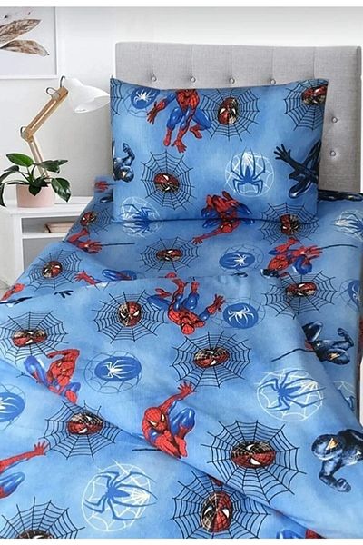 DENİZLİ ÇEYİZ Set cuvertură de pilota elastică pentru o singură cearceaf Spiderman