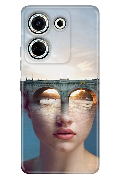 TECNO حافظة Camon 20 المتوافقة مع سلسلة Mia من السيليكون المرن المنقوش - فني