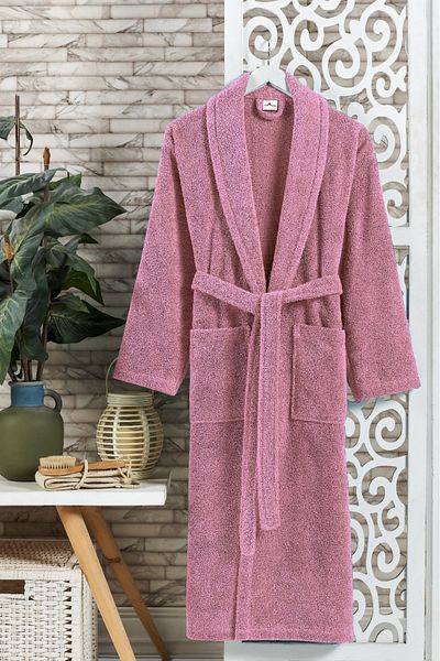 PHILIPPUS Active Curly Shawl Single Boxed Bathrobe Light Pink
