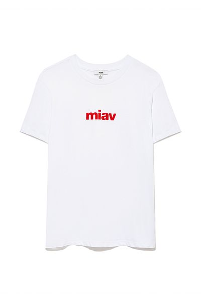 Mavi Tricou alb cu imprimeu roșu Miav Regular Fit / Regular Fit 1610622 -86417