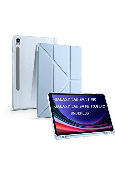 UnDePlus Galaxy Tab S10 Lite S9 FE S9 Uyumlu Kılıf Kalem Bölmeli Trifolding Case