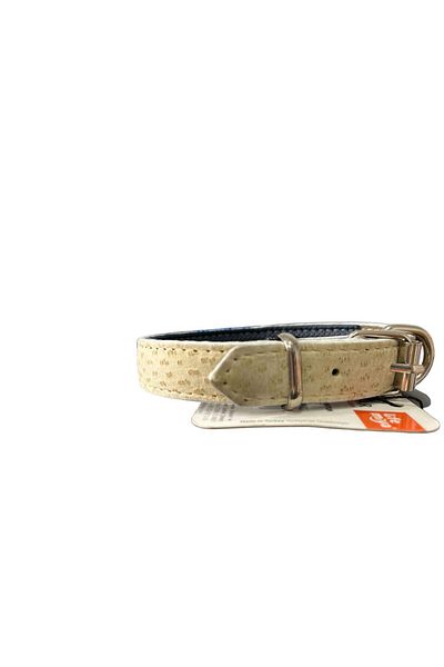 Glipet Leather Off-White Soft Texture Supported Neck Collar 2x45 cm