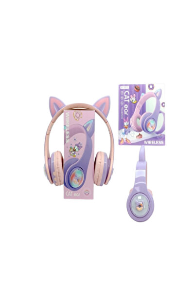 ONREZ Çocuklar Için Kedi Kulağı Kt-m18 Bluetooth Rgb Işık Papatya