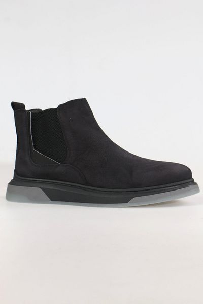 Marcanoon Genuine Leather Men's Elastic Boots