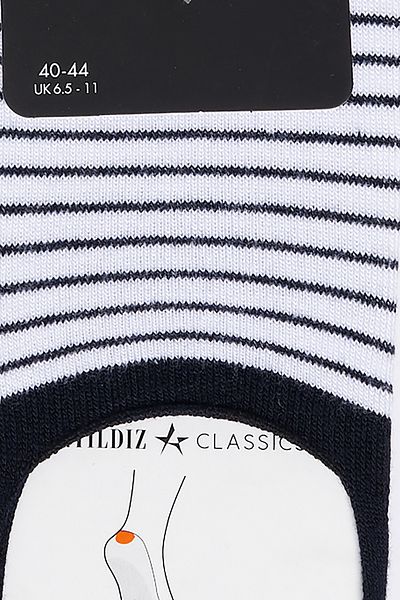 ALTINYILDIZ CLASSICS Men's Navy Blue-White Single Bamboo Ballerina Socks