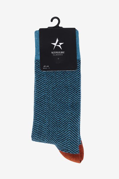 ALTINYILDIZ CLASSICS Ανδρικές κάλτσες με μοτίβο βενζίνης-navy μπλε