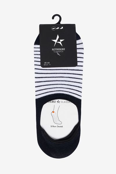 ALTINYILDIZ CLASSICS Men's Navy Blue-White Single Bamboo Ballerina Socks