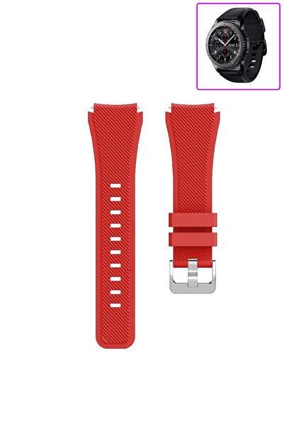 Tagomoon Samsung Gear S3 Frontier Akıllı Saat Uyumlu Tırtık Desenli Silikon K...