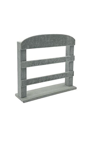 Zeyn Dekor Οργανωτής σκουλαρικιών 3 επιπέδων, γκρι χρώμα, οργανωτής σκουλαρικιών