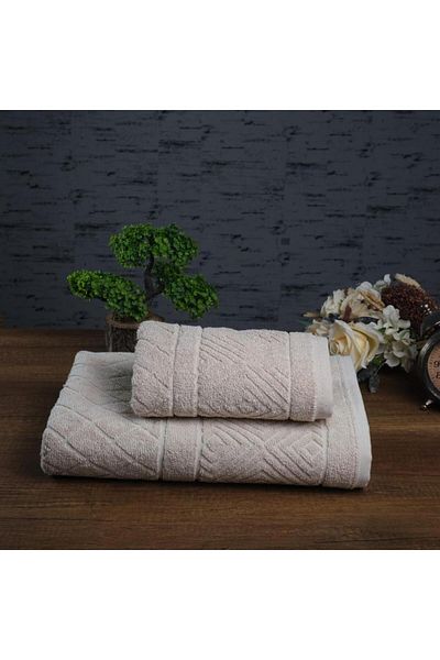 Lotusline |   50x90 + 100x150 εκ |   Πυραμίδα |   100% βαμβάκι |   6 χρώματα |   2 |   Σετ πετσετών μπάνιου