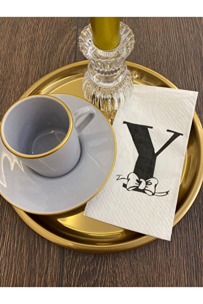 busrasdesign منديل عرض حرف Y 16 قطعة