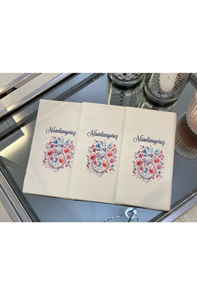 busrasdesign مناديل خطوبة نحن نتخطو 16 قطعة