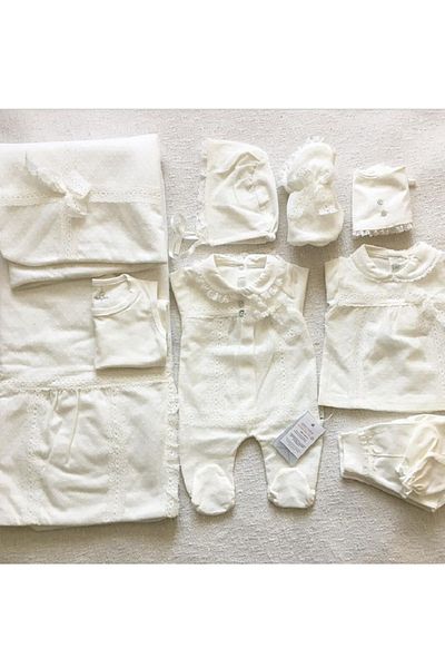 Babydola إصدار مستشفى للفتيات الصغيرات 10 قطع من الدانتيل نموذج بيكيه بطانية Oeko Tex معتمدة